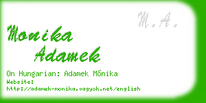 monika adamek business card