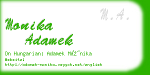 monika adamek business card